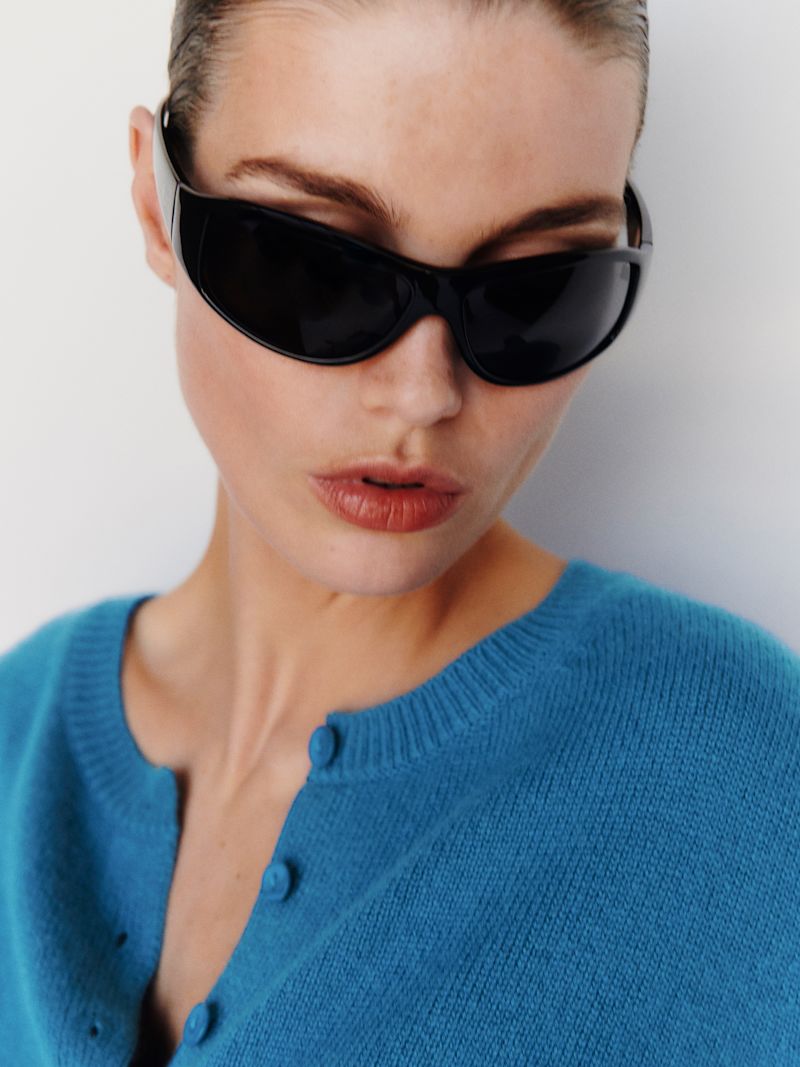Cerulean Clara Cashmere Crew Cardigan - Image 4