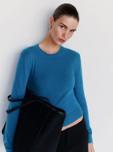 Cerulean Lian Cashmere Crew Sweater