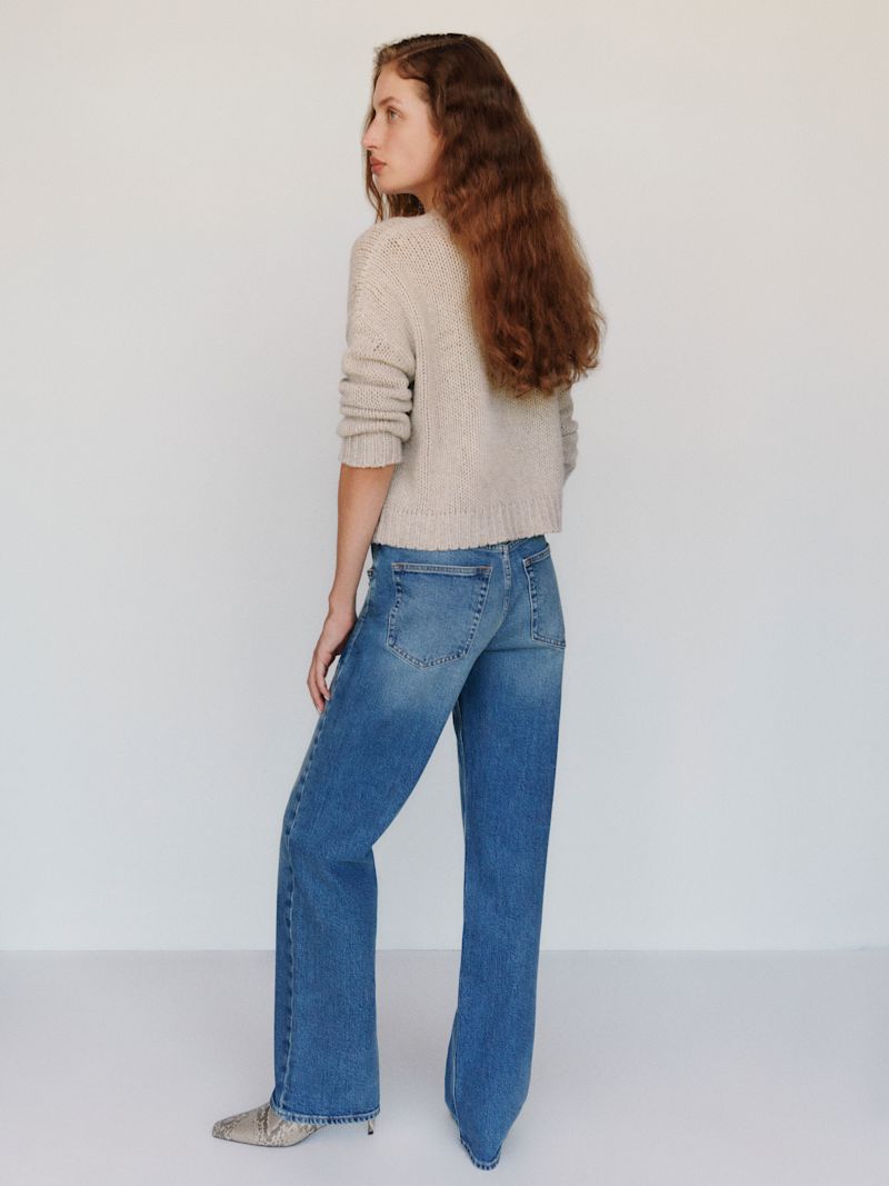 Alabaster Mouline Cleo Cashmere Cropped Crew - Image 6