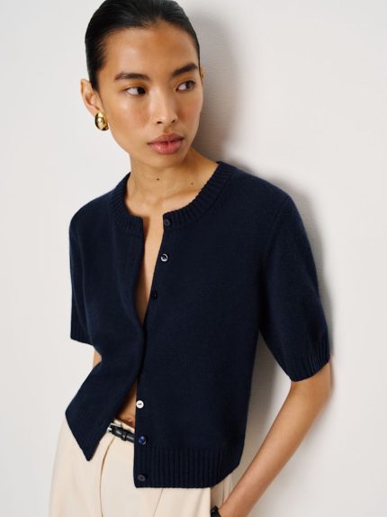 Navy Maude Cashmere Cardigan