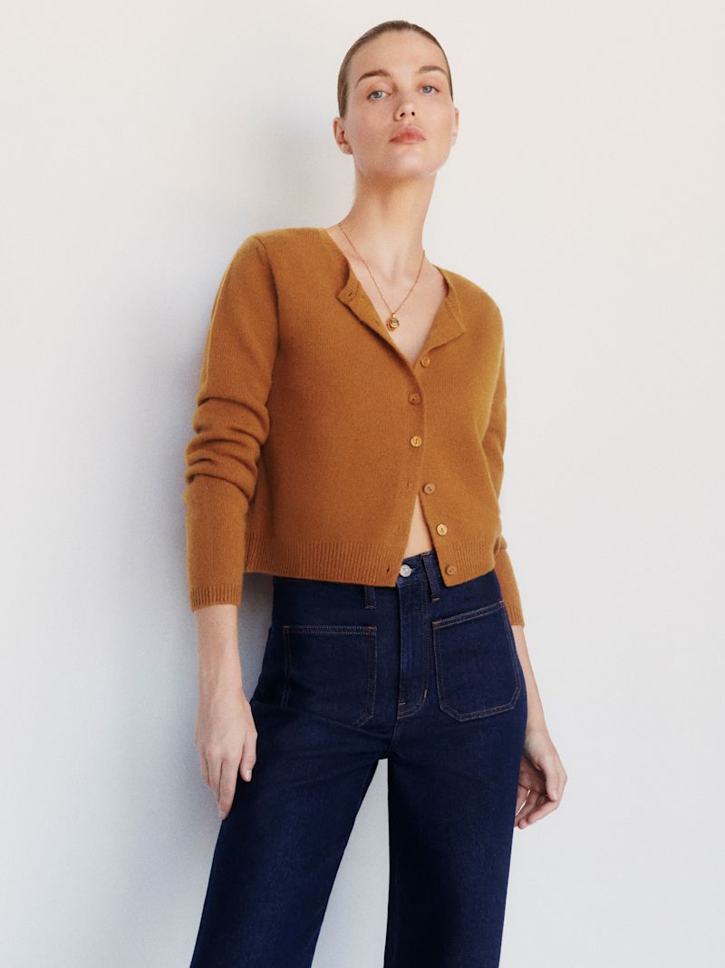Copper Clara Cashmere Crew Cardigan - Image 3
