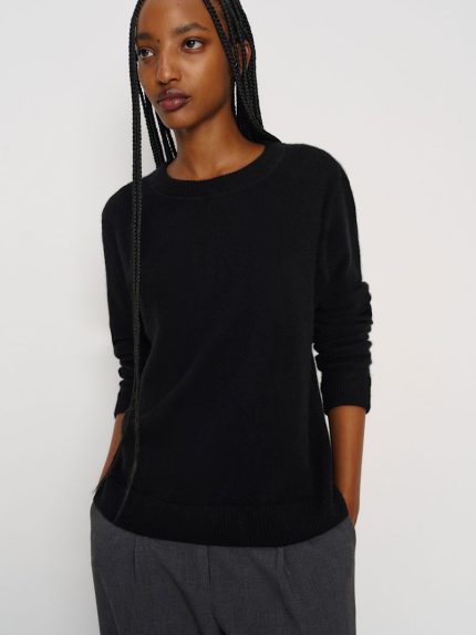 Black Cashmere Boyfriend Sweater