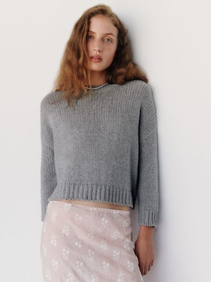 Husky Cleo Cashmere Cropped Crew