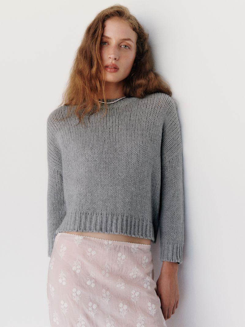 Husky Cleo Cashmere Cropped Crew