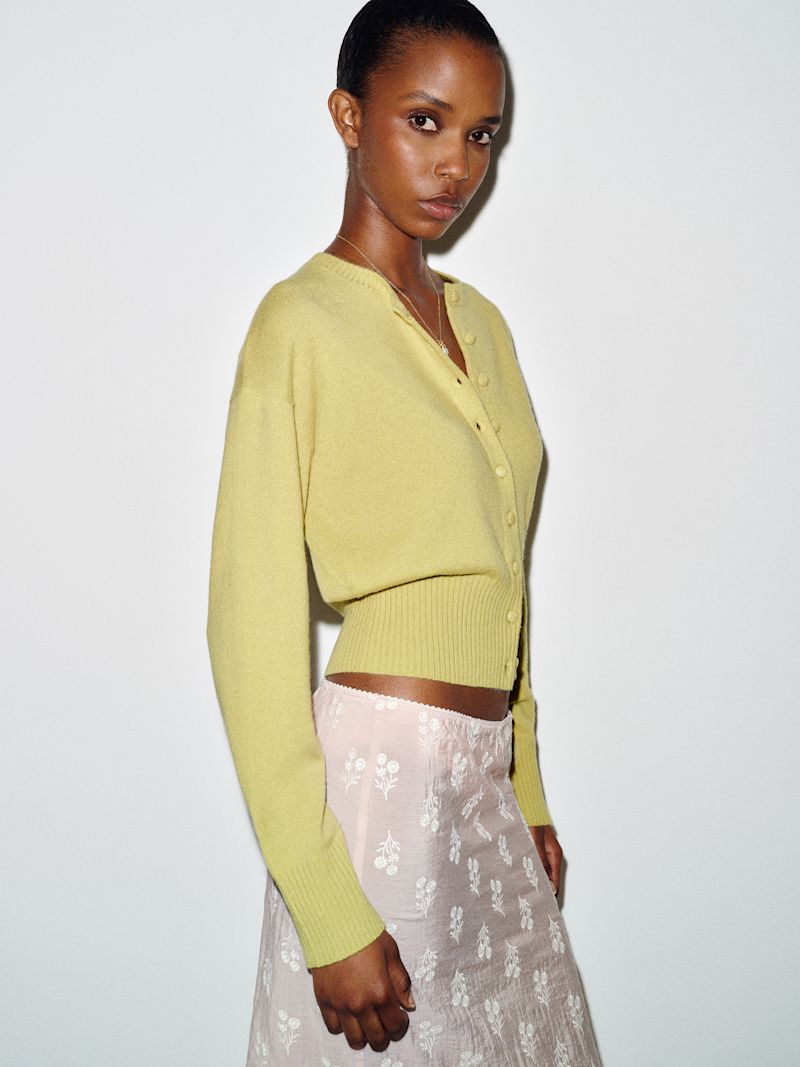 Lemongrass Ronnie Cashmere Cardigan - Image 4
