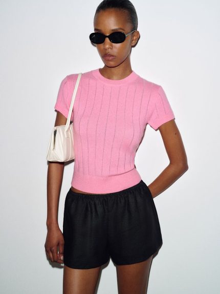 Ribbed Taffy Darcy Cashmere Tee